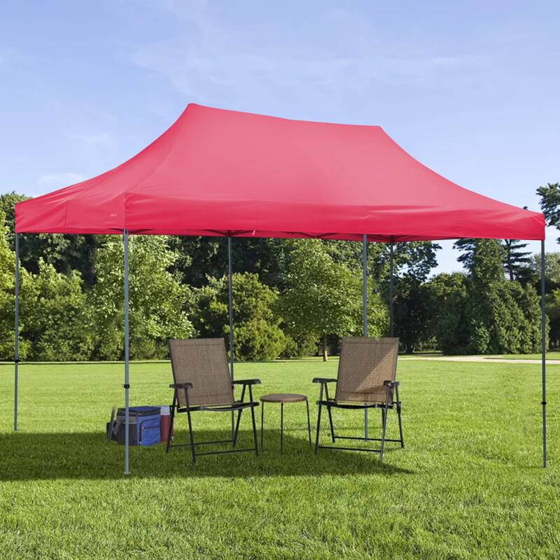 Ainfox 10x20 ft Pop up Canopy Tent Party Tent Heavy Duty Instant Shelters for Wedding Party - RED