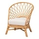 preview thumbnail 1 of 9, Emmeline Bohemian Honey Rattan Accent Chair Brown