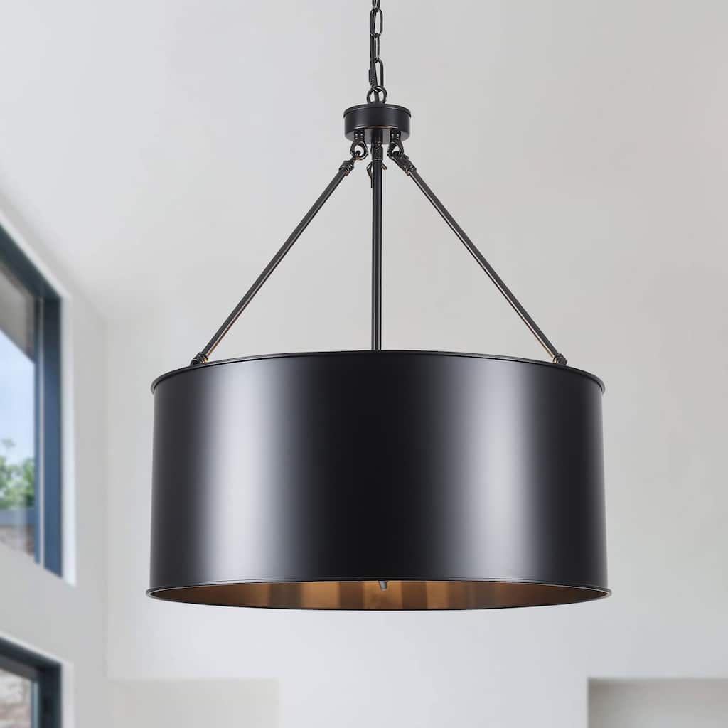 Vintage Black 5-Light Candelabra Pendant Light for Dining Room and Kitchen Island