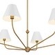 preview thumbnail 5 of 3, Xavier 6 Light Vibrant Gold + White Chandelier