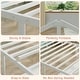 preview thumbnail 25 of 25, VECELO Classic Twin Size Metal Bed Frame Shell Design with Roman Columns Sturdy Twin Bed Frame for Kids Space-Saving Twin Bed