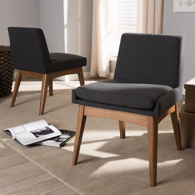 Carson Carrington Lillestrom Mid-Century Fabric Dining Side Chair 2-Piece Set