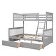 preview thumbnail 7 of 71, Elegant Twin-Over-Full Wooden Bunk Kids Bed with Ladders,Drawers