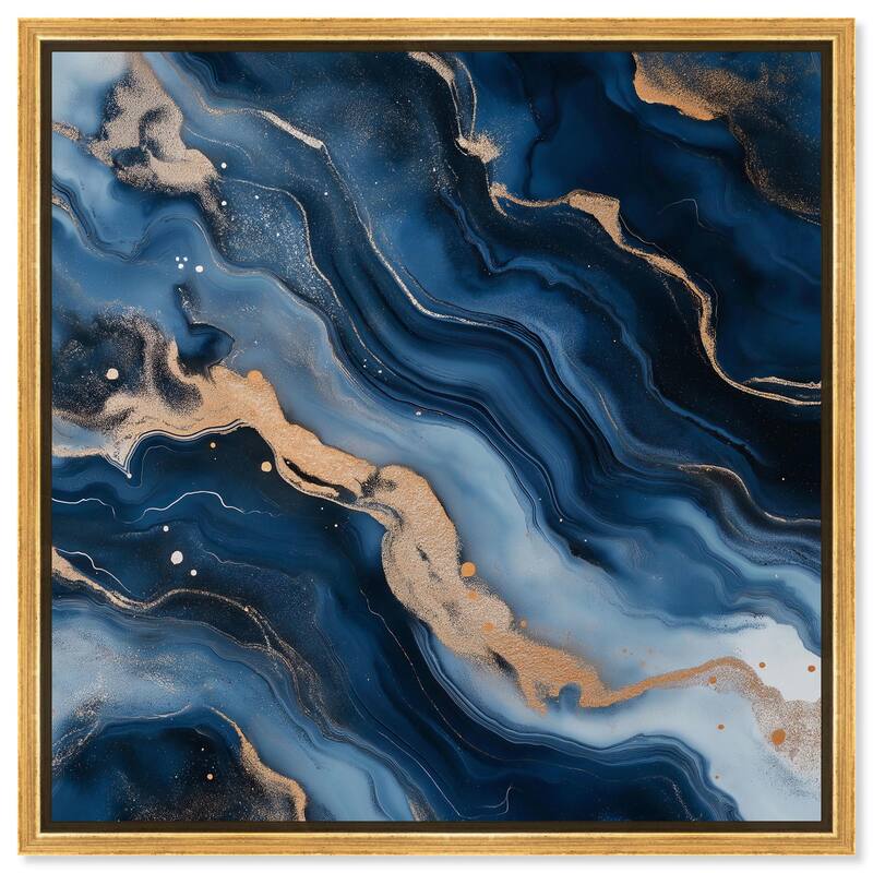 Deep Sea Geode II Canvas by Art Remedy - Gold - 20" x 20"