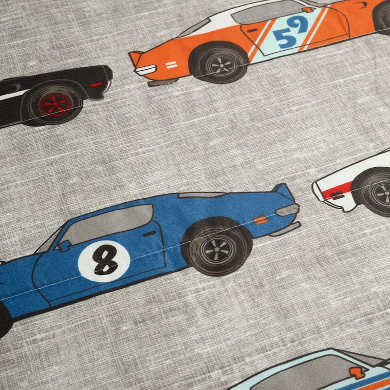 Lush Decor Race Cars Soft Reversible Oversized Quilt