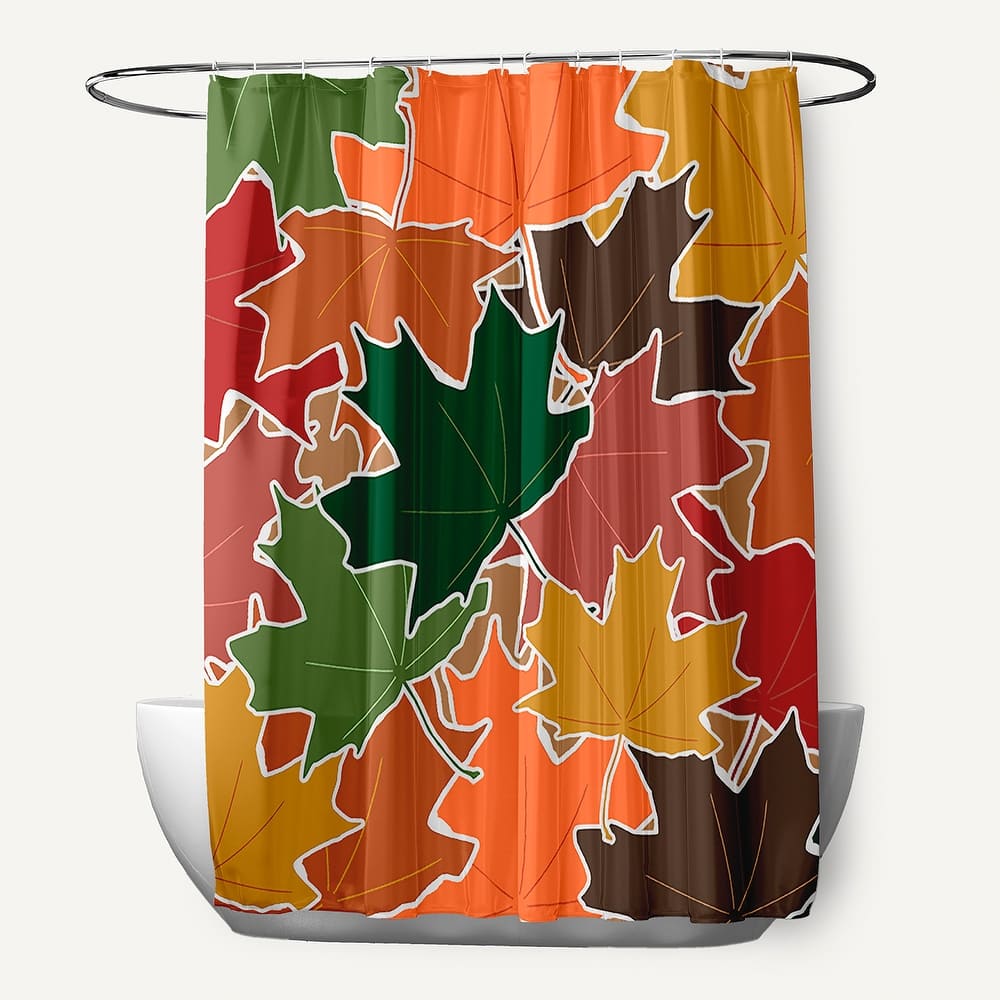 Leaf Pile Shower Curtain