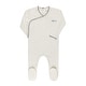 preview thumbnail 5 of 9, Ely's & Co. Cotton Little One Collection - Kimono Footie Ivory/Blue - 1 Months