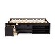 preview thumbnail 8 of 7, Black Full SizeVersatile Platform Bed with Trundle,Under Bed Storage Box and Nightstand