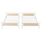 preview thumbnail 20 of 65, Metal Bunk Bed Retro Bed Frame with Ladder and Guardrail, Industrial Detachable Bunkbeds Convertible to 2 Platform Beds Frame