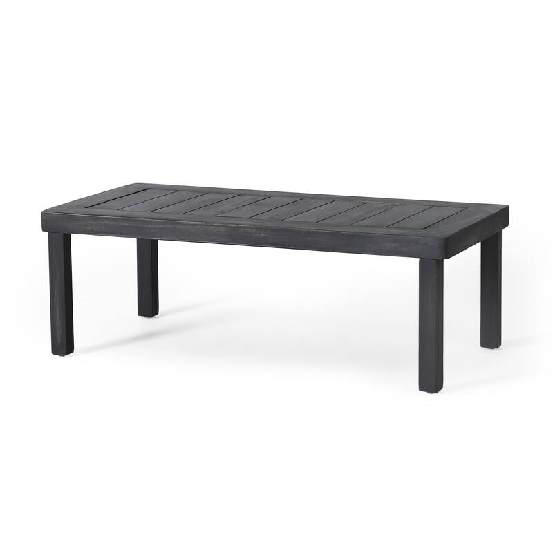 Teak Acacia Wood Loveseat and Coffee Table Set with Cushions