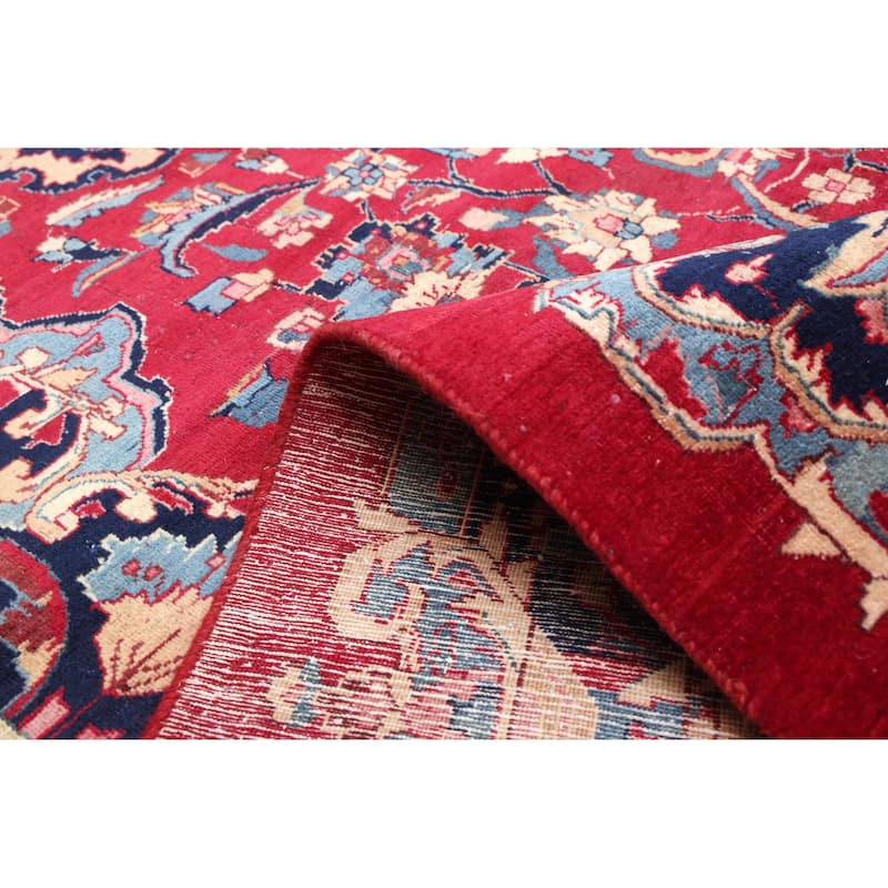 ECARPETGALLERY Hand-knotted Antalya Vintage Burgundy Wool Rug - 9'8 x 12'10