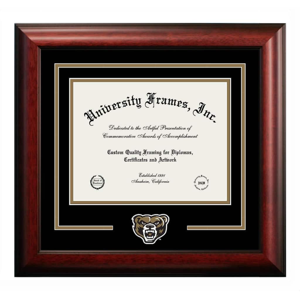 Oakland University 11w x 8.5h Spirit Diploma Frame