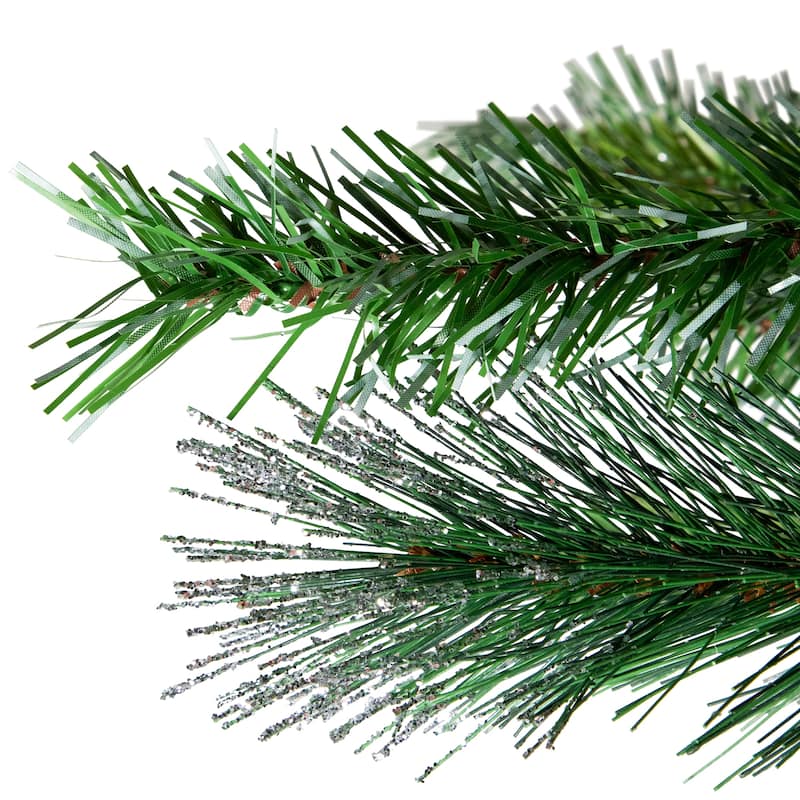 Two Tone Buckeye Glitter Pine Full Artificial Christmas Tree - 3' - Unlit - 3 Foot