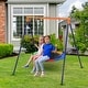 preview thumbnail 1 of 5, Saucer Swing with Stand for Kids Outdoor