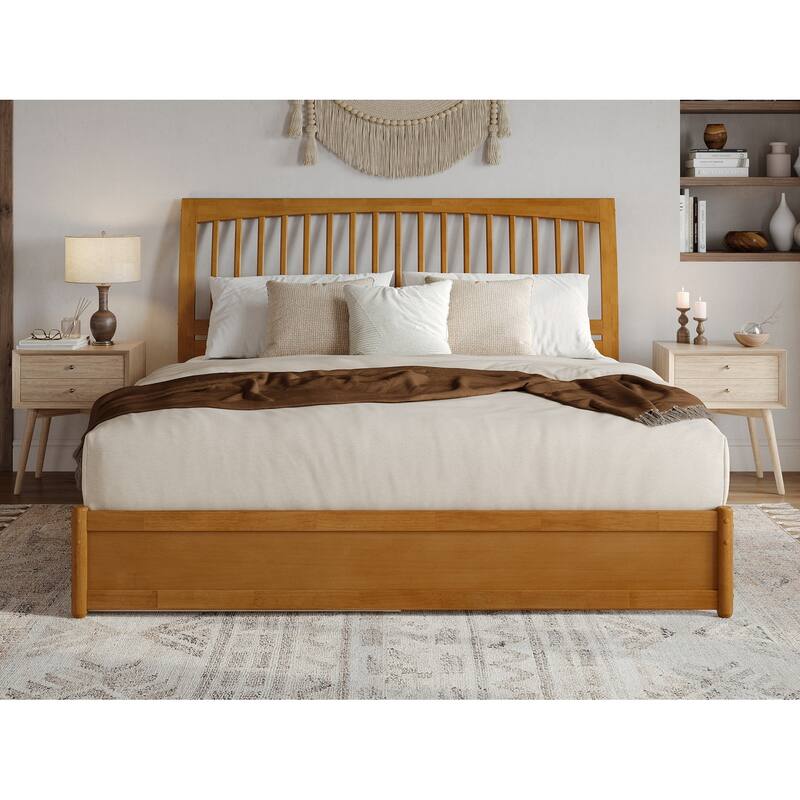 Roslyn Platform Bed with Panel Footboard and Storage Drawers