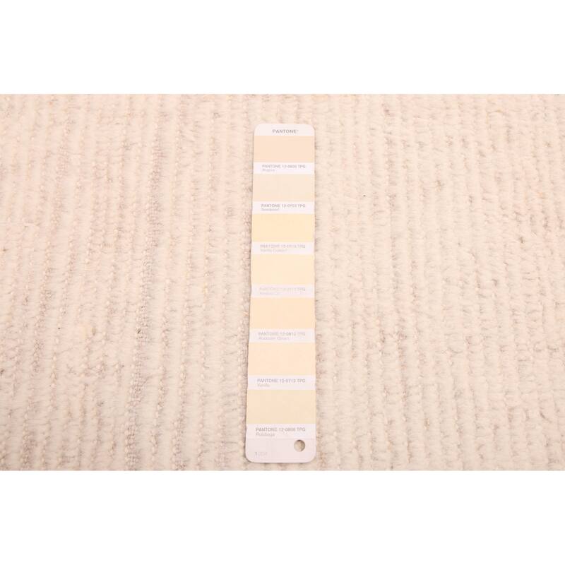 ECARPETGALLERY Hand-knotted Pak Finest Marrakesh Ivory Wool Rug - 9'1 x 11'9