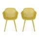 preview thumbnail 20 of 22, Lotus Outdoor Modern Dining Chairs (Set of 2) by Christopher Knight Home