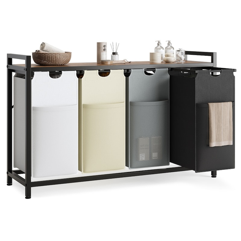 Laundry Sorter 112L/142L/170L Laundry Hamper Organizer Laundry Basket with Removable Bags - Multi