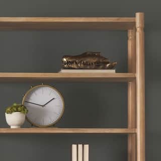 Alistair Antiqued Gold Cast Metal Decorative Skull Object -  14.0L x 7.3W x 4.8H