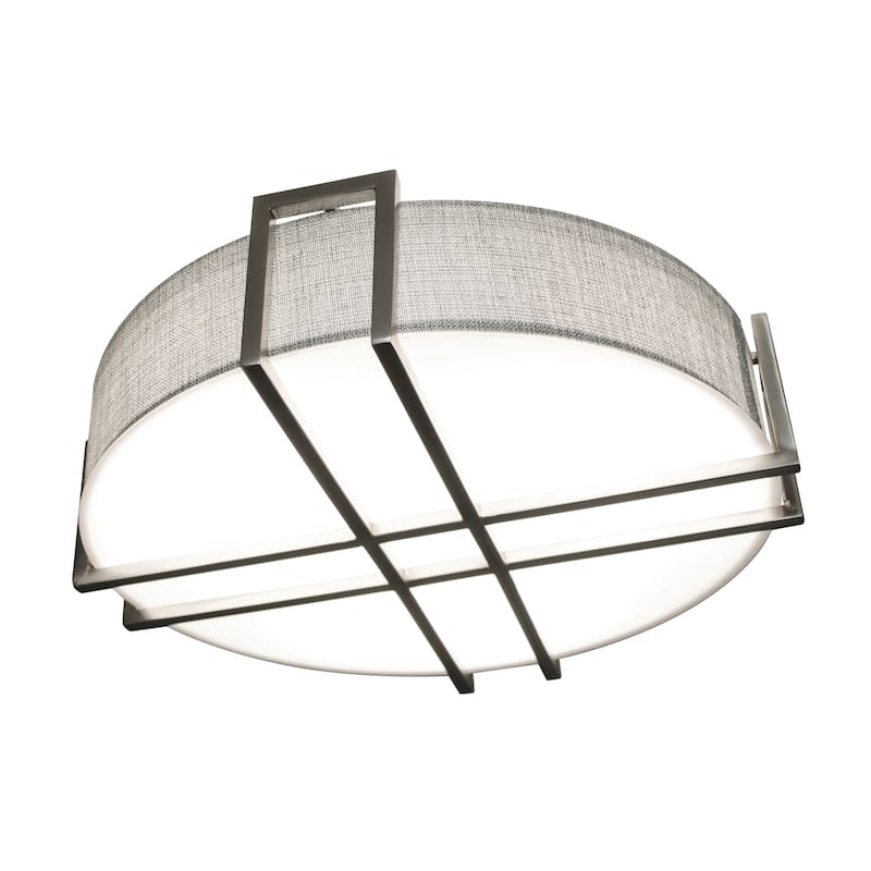 Strick & Bolton Siena 16-inch Satin Nickel LED Flush Mount