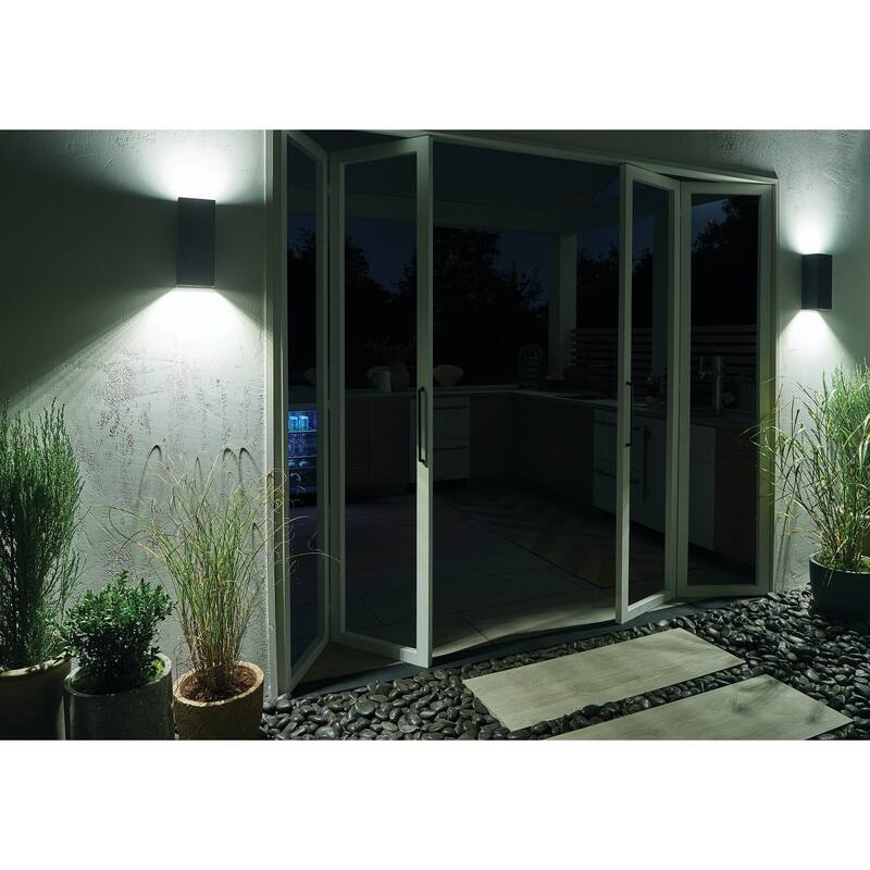 Kichler Lighting Walden Collection 2-light Textured Black Indoor/Outdoor LED Wall Sconce