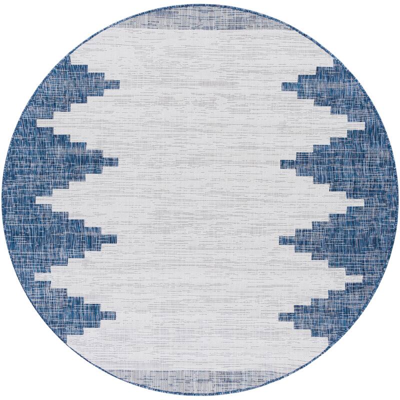 Artistic Weavers Aleida Indoor/Outdoor Modern Area Rug - 6'7" Round - Blue