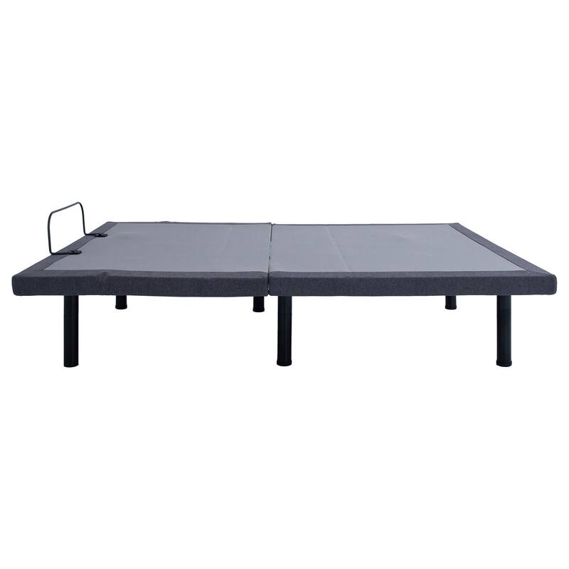 Negan Contemporary Adjustable Bed Base Grey and Black