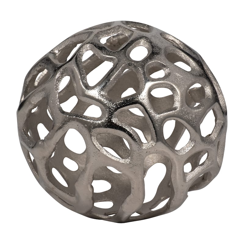 Sagebrook Home Modern Glam 6" Cut-Out Metal Round Orb - 6" x 6" x 6"
