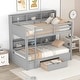 preview thumbnail 2 of 24, Practical Modern Style Twin Size Bunk Bed with Built-in Ladder,Built-in Shelves Beside both Bed,Storage Drawer