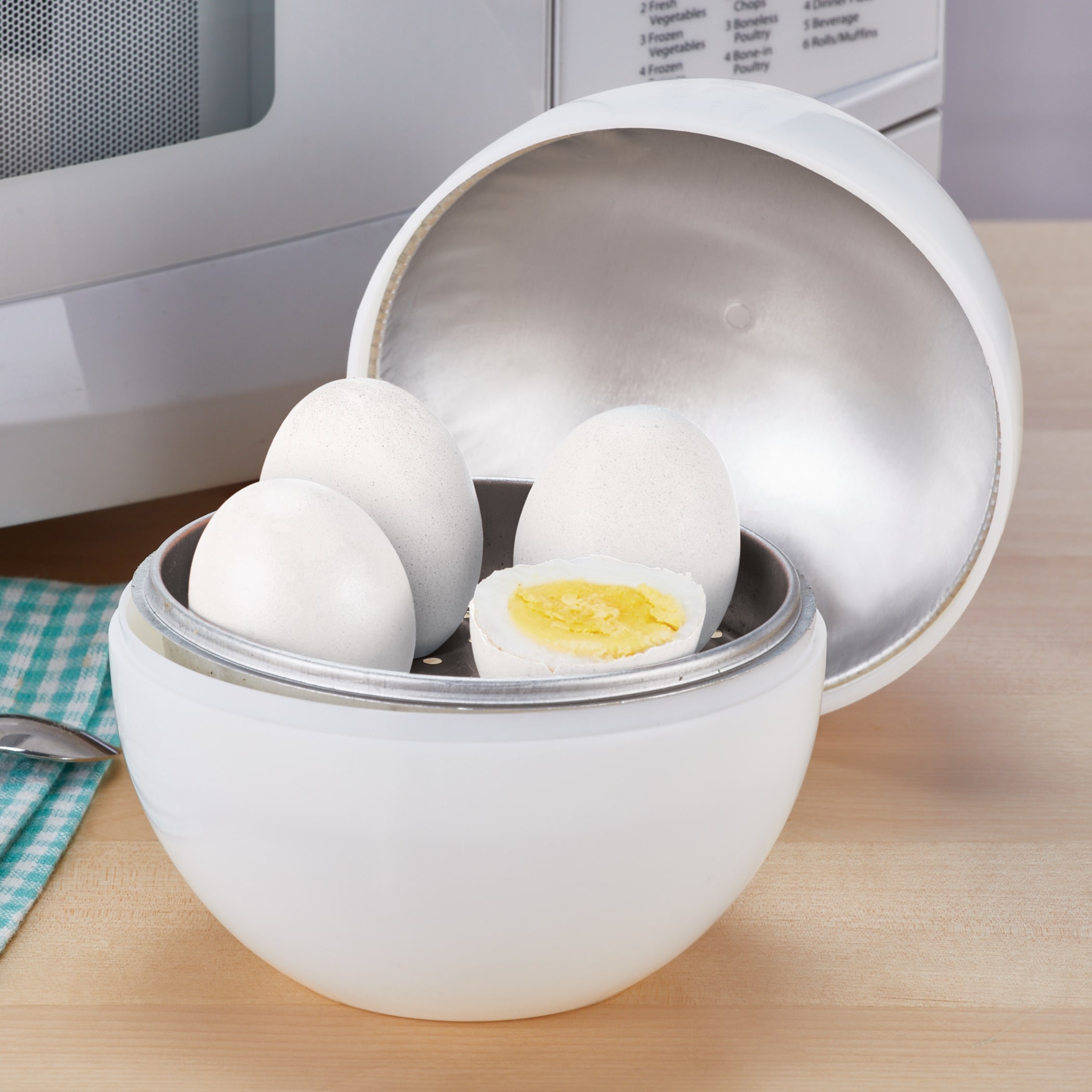 Collections Etc Perfect Hard Boiled Microwave Egg Cooker