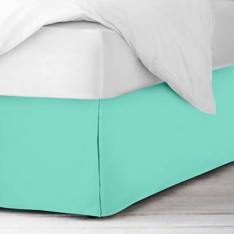 Clara Clark Pleated Bed Skirt-14 inch Tailored Drop - Soft Double Brushed Premium Microfiber Ruffle Bed Skirt - Includes 8 Pins