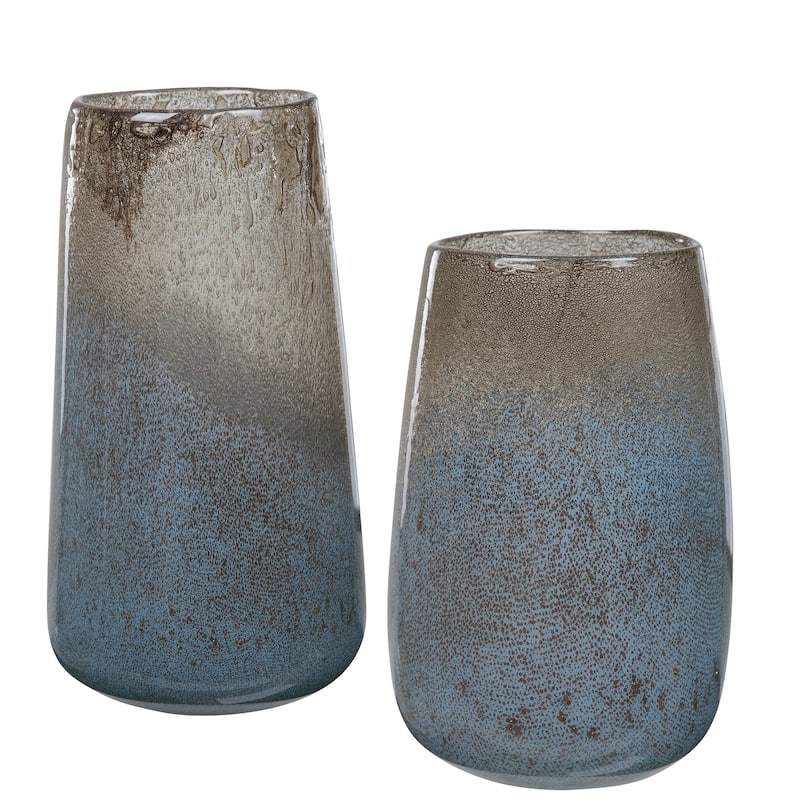 Uttermost Ione Seeded Glass Vases (Set of 2)