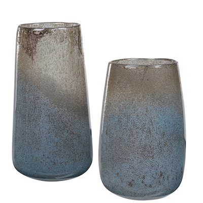 Uttermost Ione Seeded Glass Vases (Set of 2)