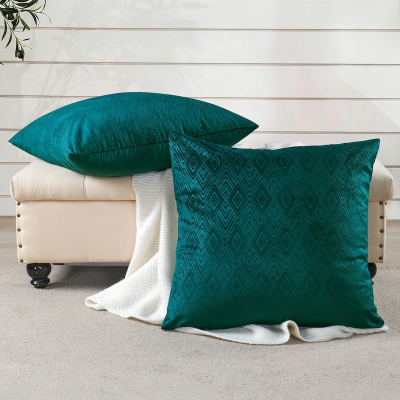 Tonopah Ikat Velvet Throw Pillow Cover Set, NO INSERT