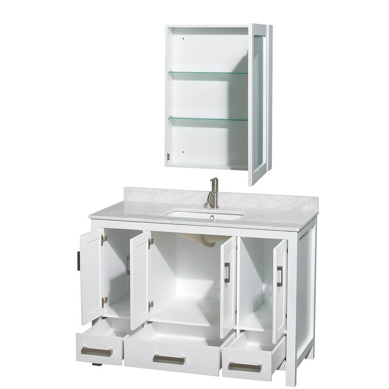 Wyndham Collection WCS141448SUNSMED Sheffield 48" Freestanding Single