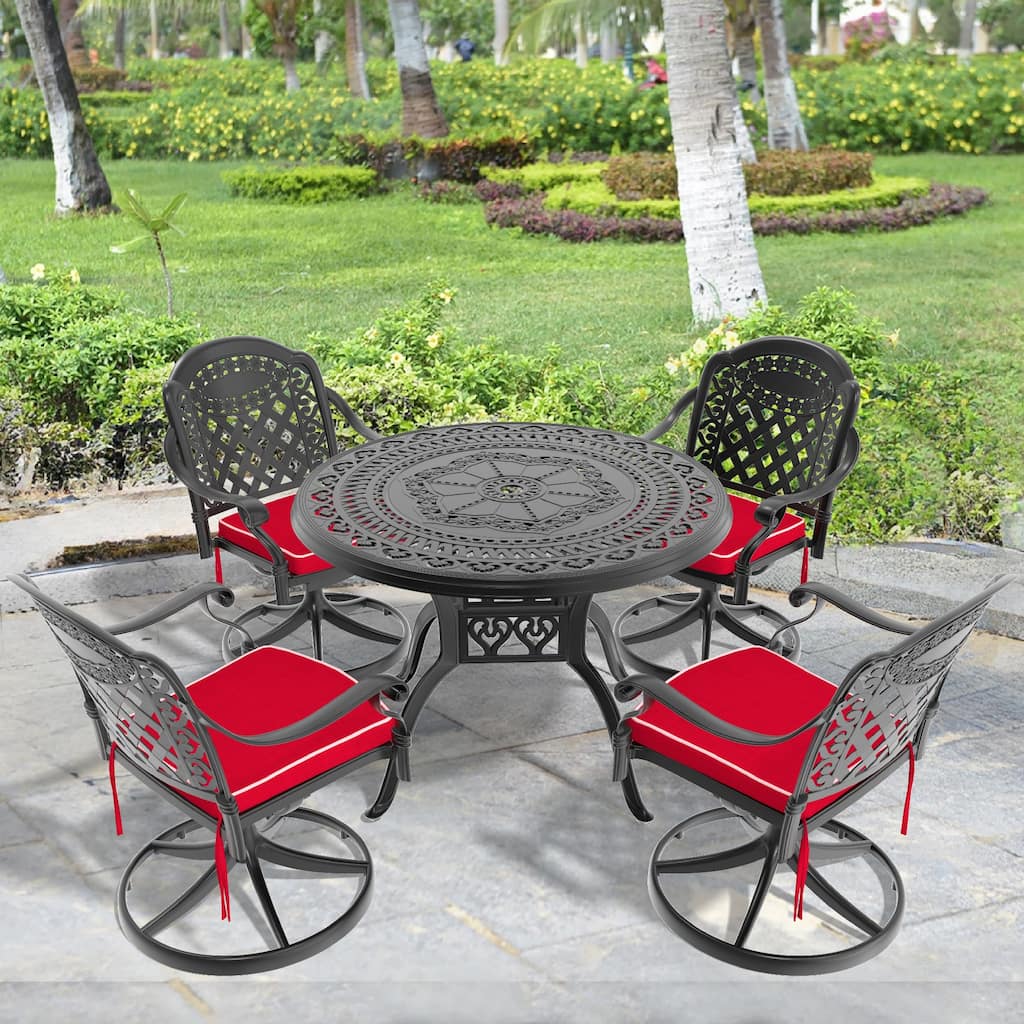 5-Piece All-Weather Cast Aluminum Dining Set