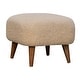 preview thumbnail 3 of 7, Boucle Cream Square Footstool