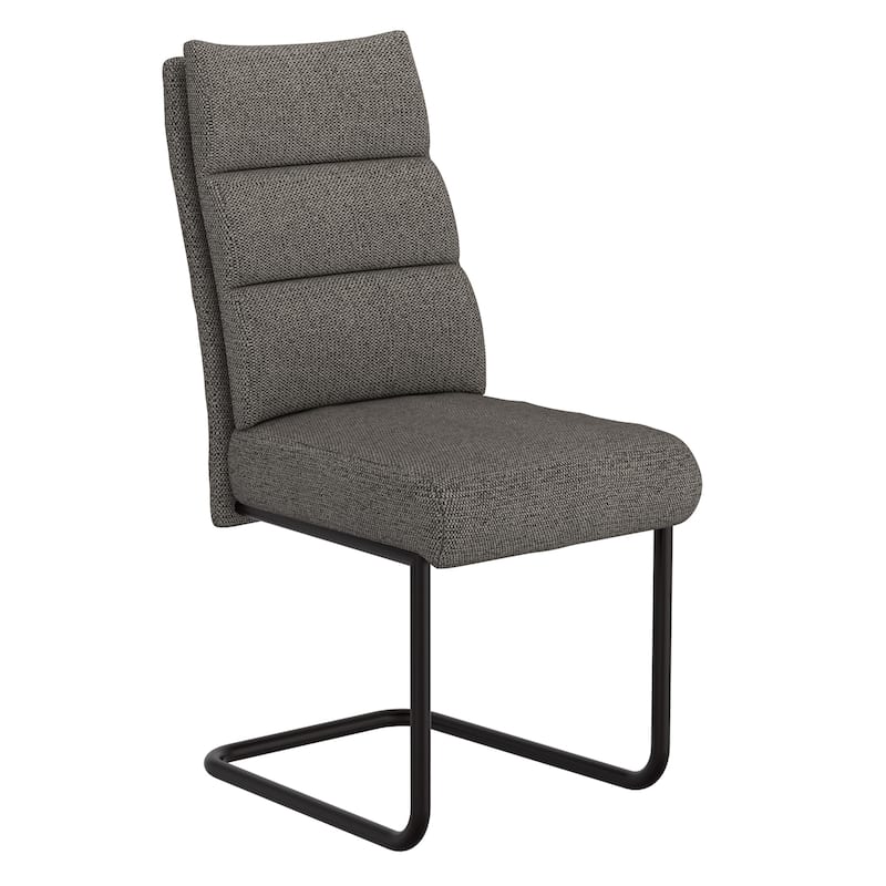 Modern Fabric & Metal Dining Chair, Set of 4 - Charcoal