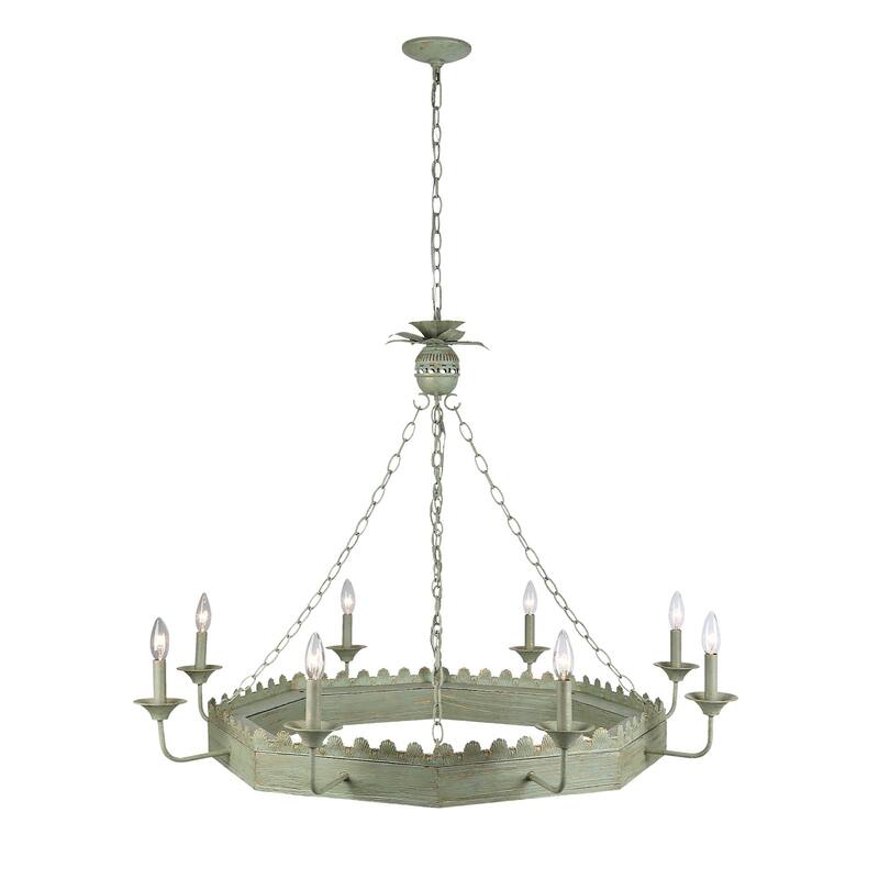 Golden Lighting 0838-8 Finley 8 Light 42" Wide Pillar Candle Style