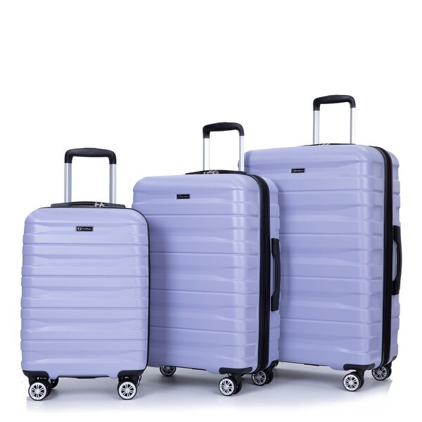 3 Piece Luggage Sets PC Lightweight & Durable Expandable Suitcase