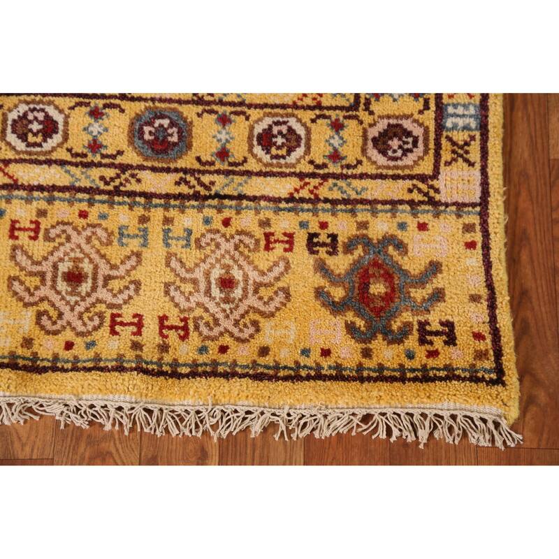 Geometric Heriz Serapi Runner Rug Traditional Handmade Wool Carpet - 2'4" x 7'8"