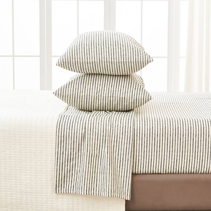 Linery & Co. Ultra-Soft Striped Brushed Microfiber Sheet Set