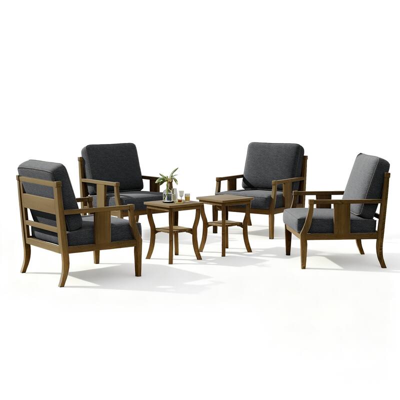 Patio Conversation Sets with Side Table(Set of 6)