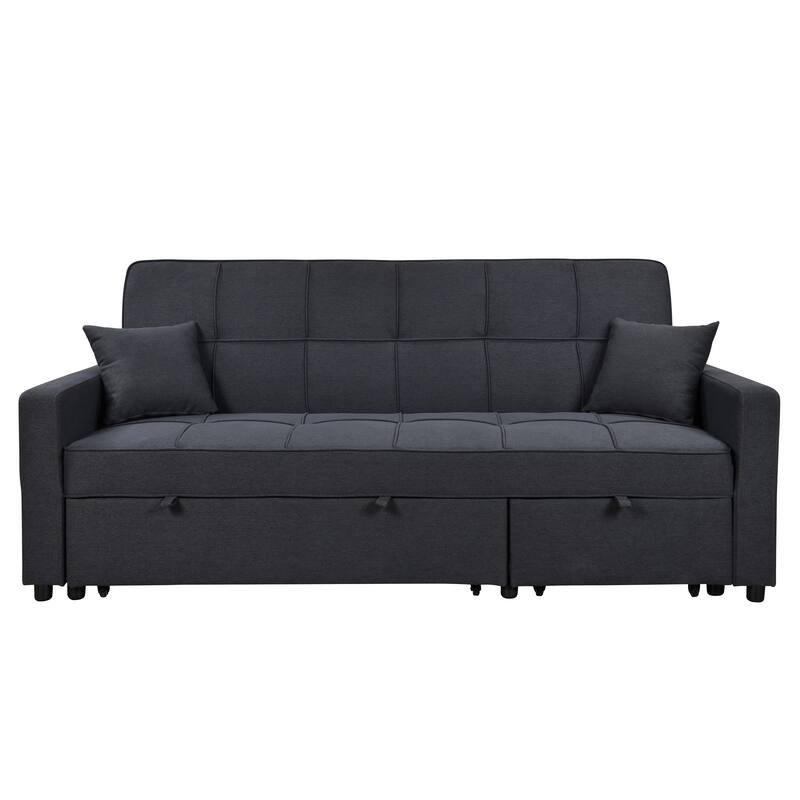 Upholstered Sofa Bed with Adjustable Backrest