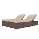 preview thumbnail 3 of 4, Outdoor 2-piece Wicker Chaise Lounge Reclining Chairs