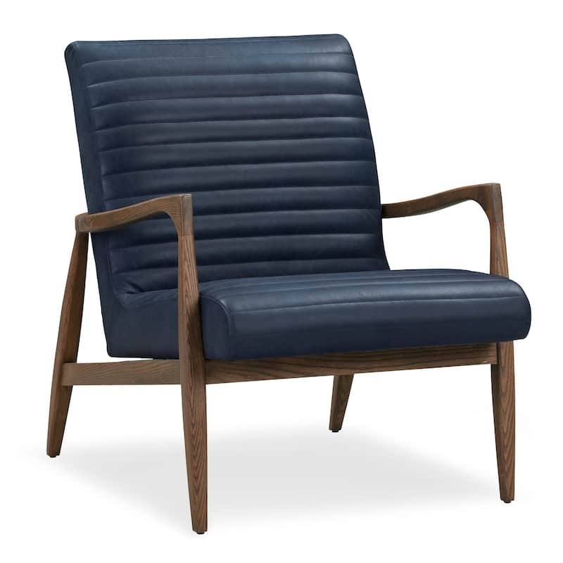 Poly & Bark Rowan Lounge Chair - Full Grain Genuine Italian Leather (Set of 2)