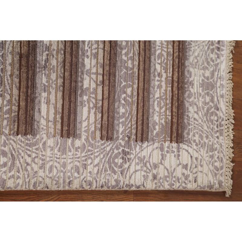 Abstract Oriental Accent Rug Handmade Wool Carpet - 2'9"x 5'0"