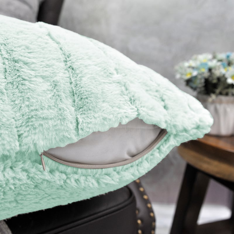 Serenta SuperMink Solid Color Throw Pillow Shell Cushion Cover Set