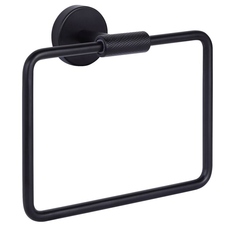 Canarm BA108A09 Varen 8" Wall Mounted Towel Ring - Matte Black