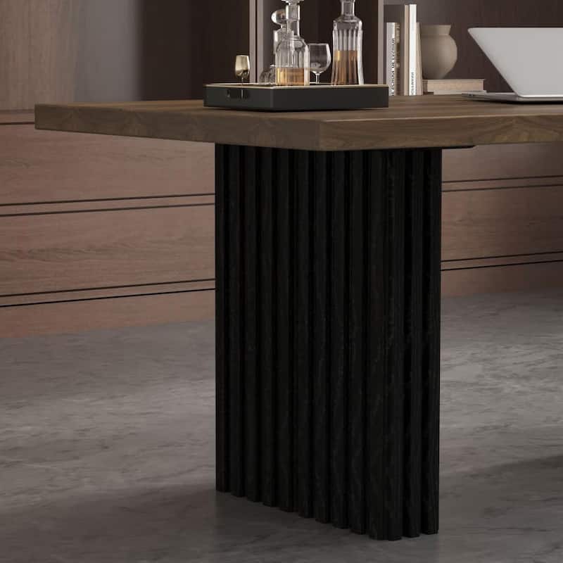 70.8" Modern Wooden Desk with Dual Base Design, Engineered Wood, Easy-Clean Surface